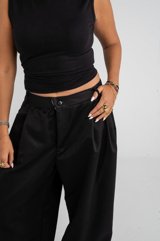 Black Pleated Pants