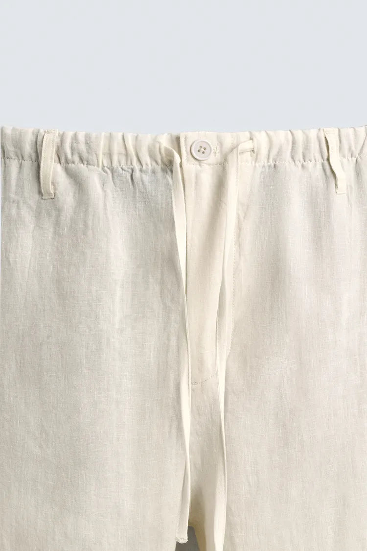 Unisex Linen Pants - White