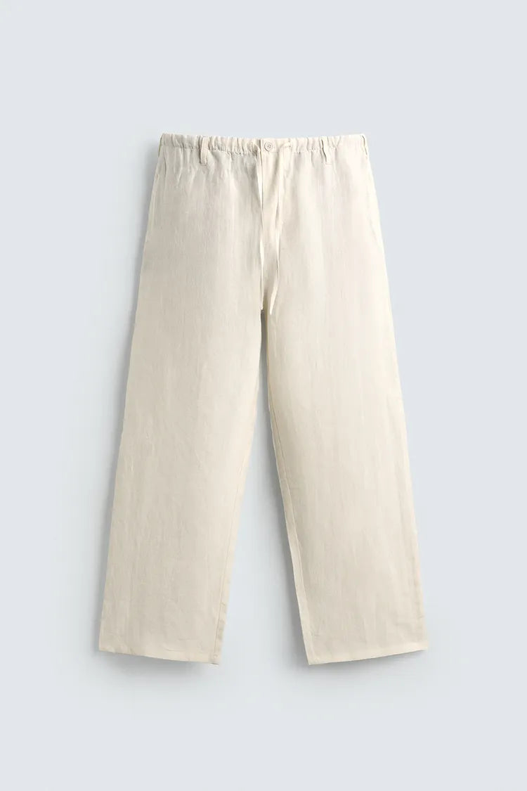 Unisex Linen Pants - White