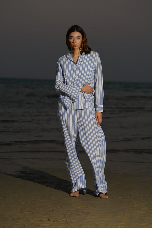 Striped Linen Set