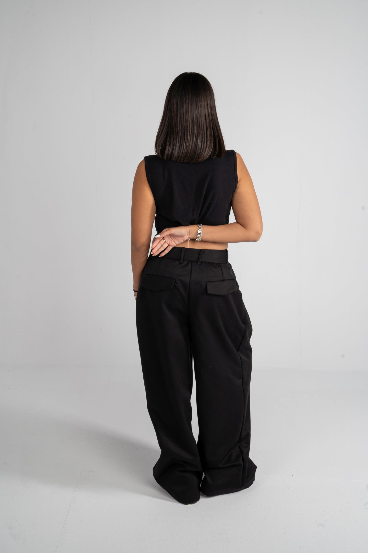 Black Pleated Pants