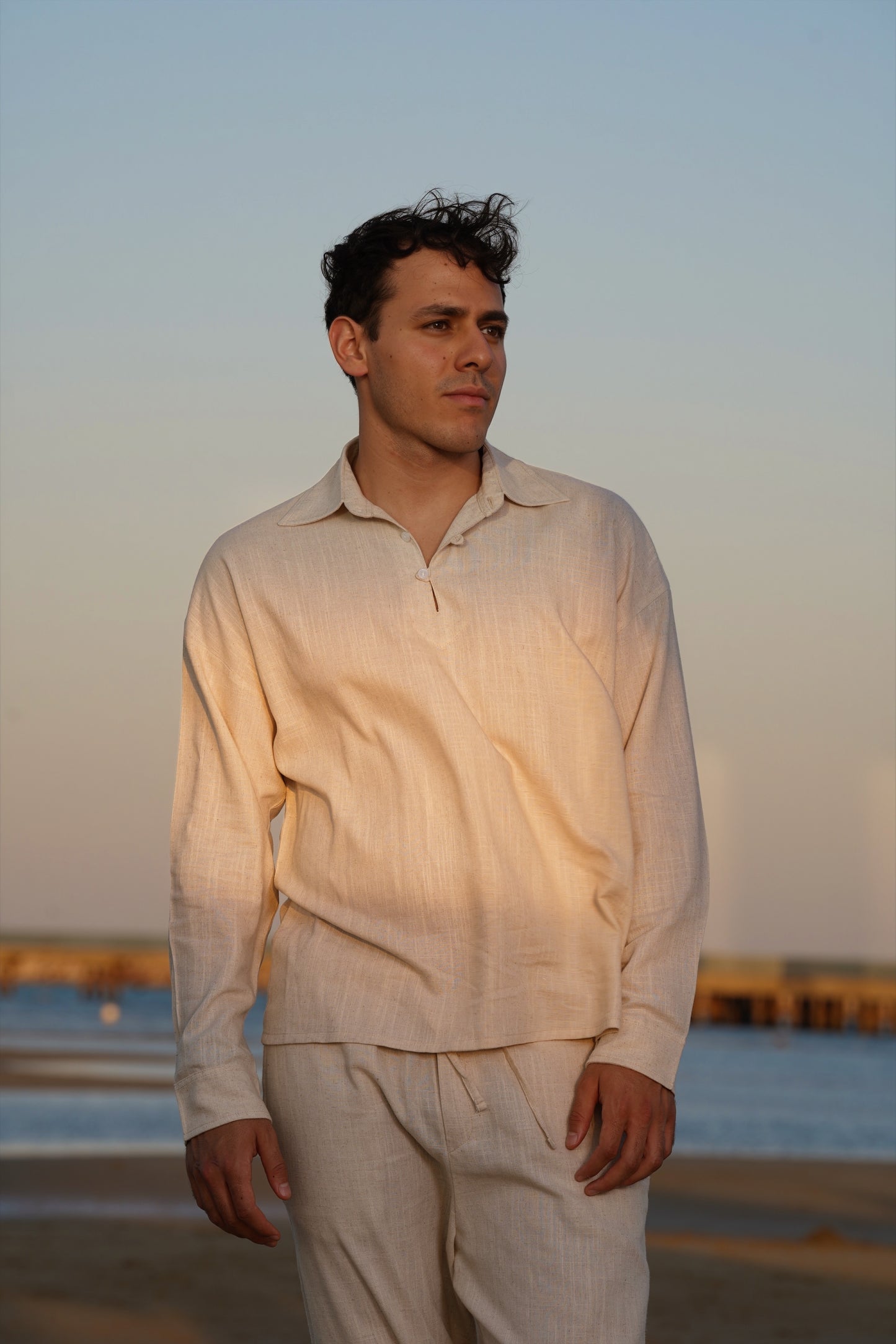 Unisex Linen Polo Shirt