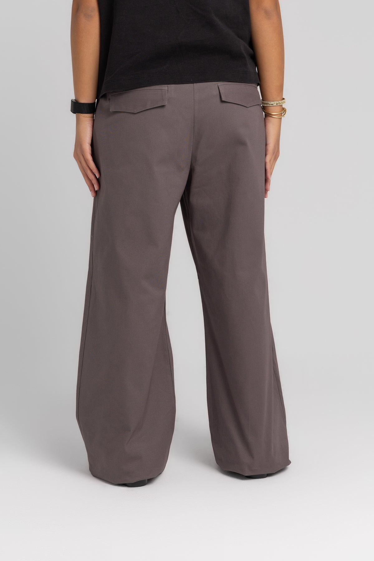 Grey Pleated Pants