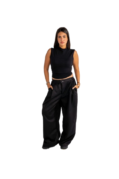 Black Pleated Pants