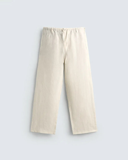 Unisex Linen Pants - White